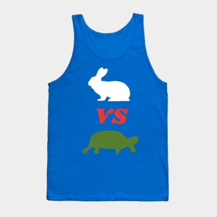 Rabbit VS Turtle Design Tank Top